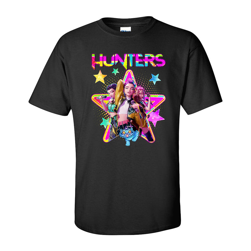 HUNTERS Pop Star Tshirt– Neon Anime Girls & Derpy