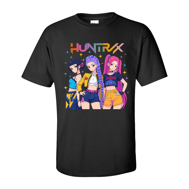 HUNTRX Trio Tshirt– Anime Girl Power Neon Streetwear