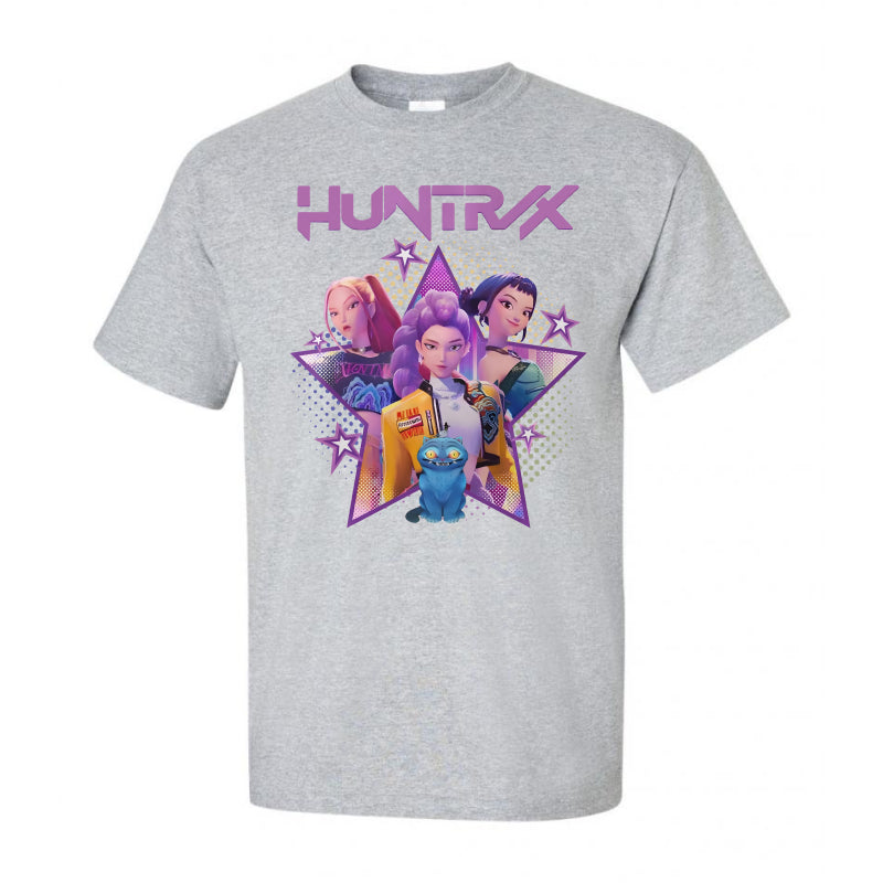 HUNTRX Girls Power Tshirt– Neon Pop Anime Gamer Style