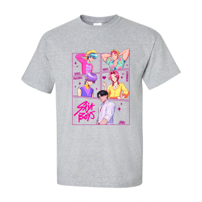 SAJA BOYS Tshirt– K-Pop Anime Idol Group Design