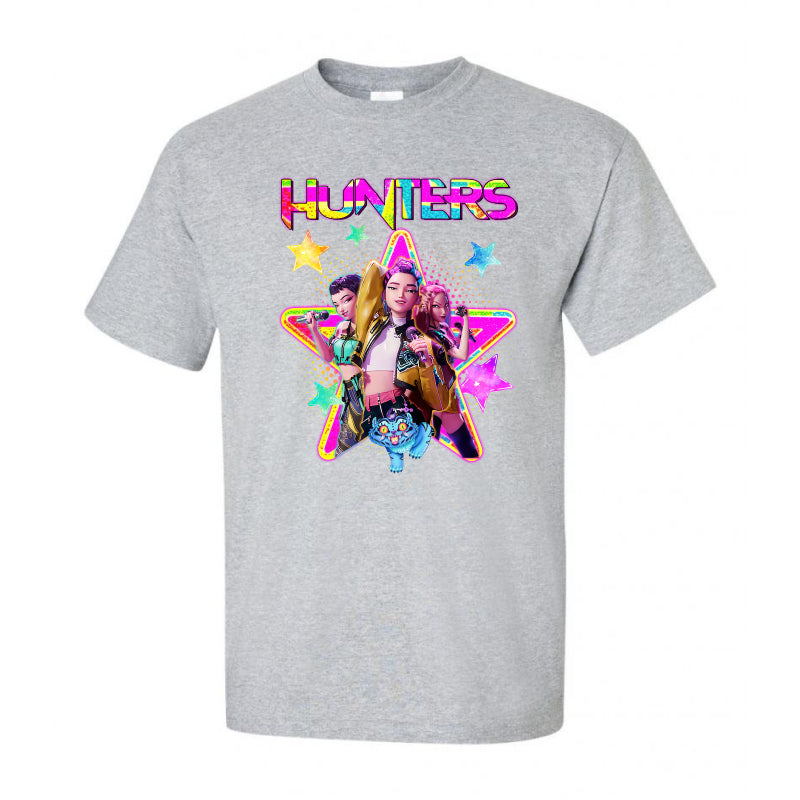HUNTERS Pop Star Tshirt– Neon Anime Girls & Derpy