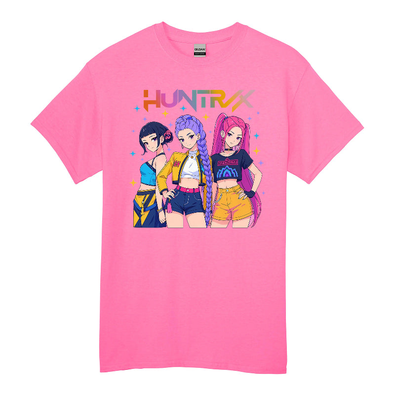 HUNTRX Trio Tshirt– Anime Girl Power Neon Streetwear