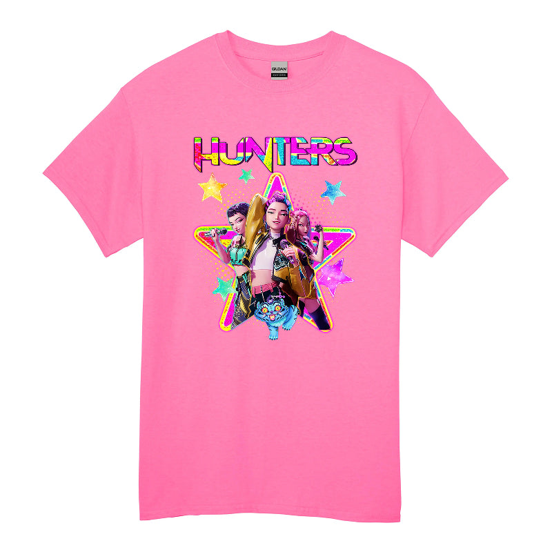 HUNTERS Pop Star Tshirt– Neon Anime Girls & Derpy