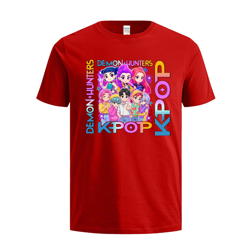 Demon Hunters K-Pop Tshirt– Cute Anime Idol Group Design