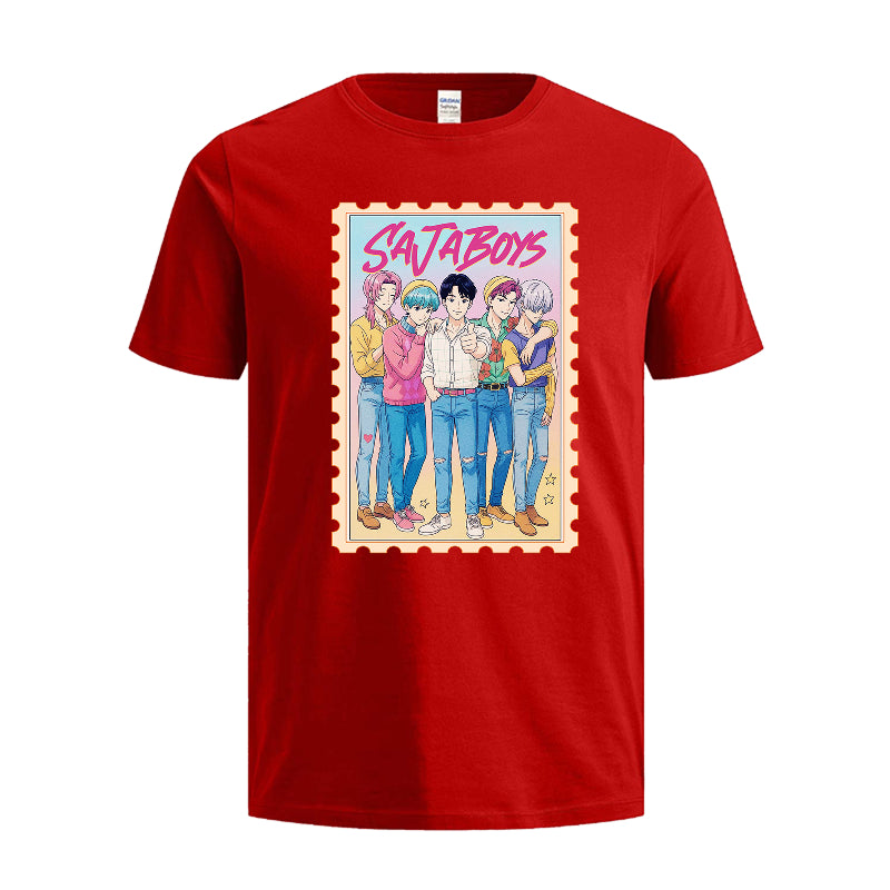 Saja Boys Youth Tshirt– Anime Art Pastel Streetwear for Kids & Teens