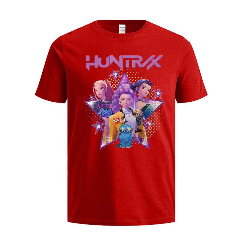 HUNTRX Girls Power Tshirt– Neon Pop Anime Gamer Style