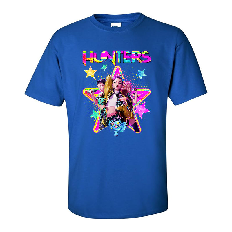 HUNTERS Pop Star Tshirt– Neon Anime Girls & Derpy