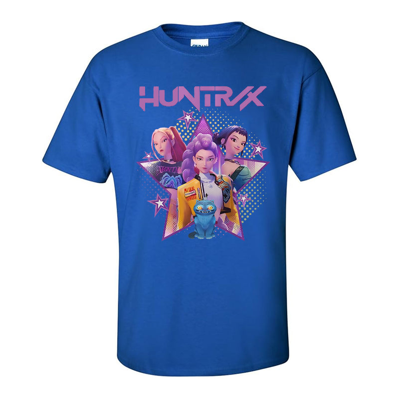 HUNTRX Girls Power Tshirt– Neon Pop Anime Gamer Style