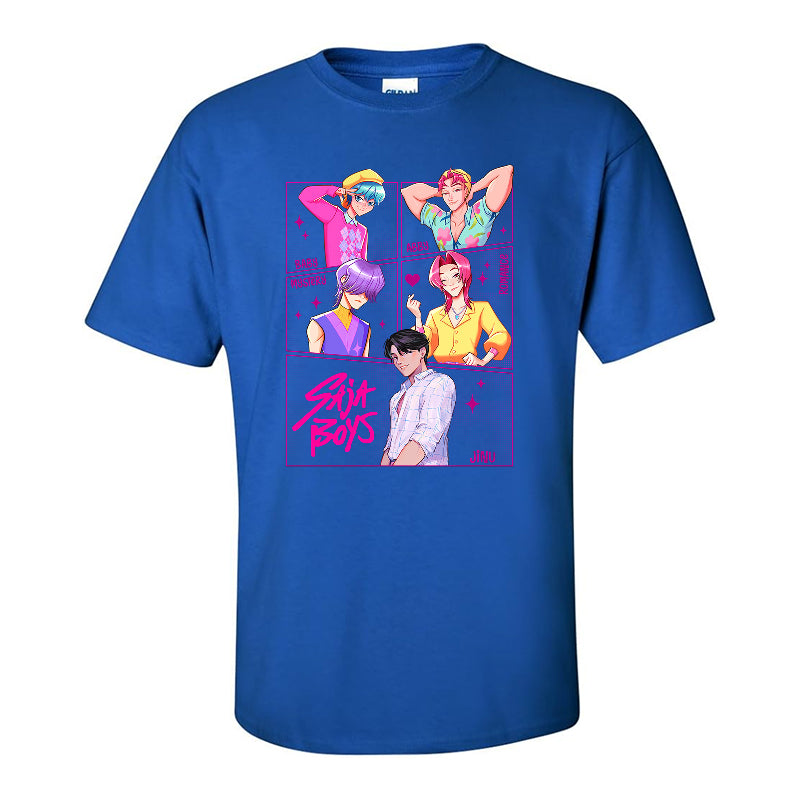 SAJA BOYS Tshirt– K-Pop Anime Idol Group Design