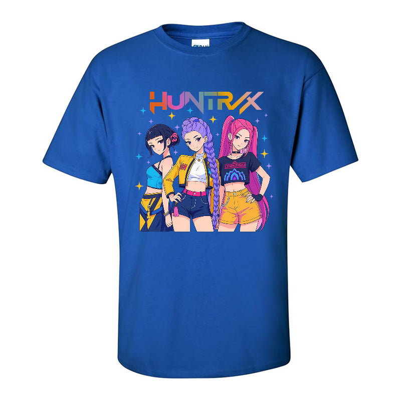 HUNTRX Trio Tshirt– Anime Girl Power Neon Streetwear