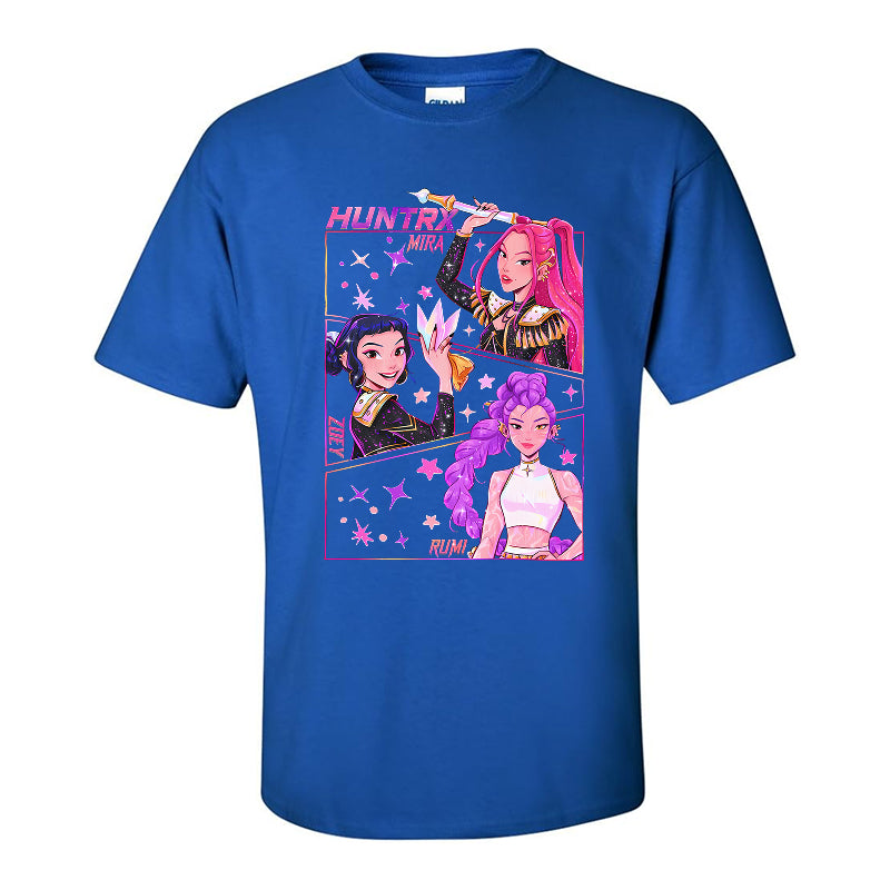 HUNTRX Galaxy Squad Kids Tshirt– Mira, Zoey & Rumi Anime Design