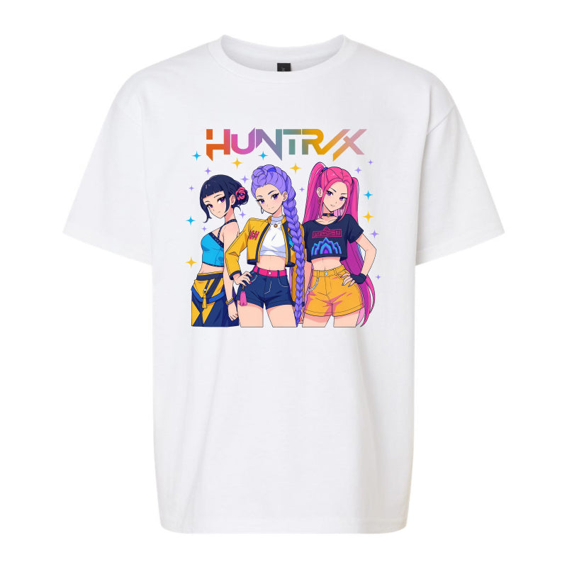 HUNTRX Trio Tshirt– Anime Girl Power Neon Streetwear