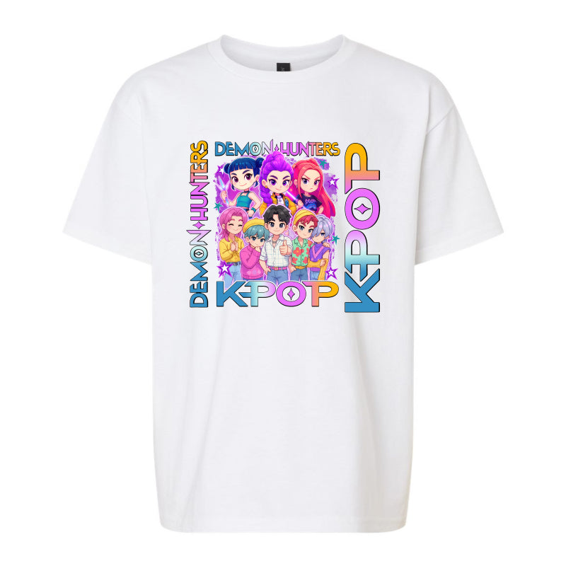 Demon Hunters K-Pop Tshirt– Cute Anime Idol Group Design