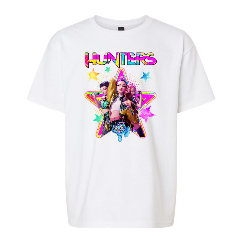 HUNTERS Pop Star Tshirt– Neon Anime Girls & Derpy