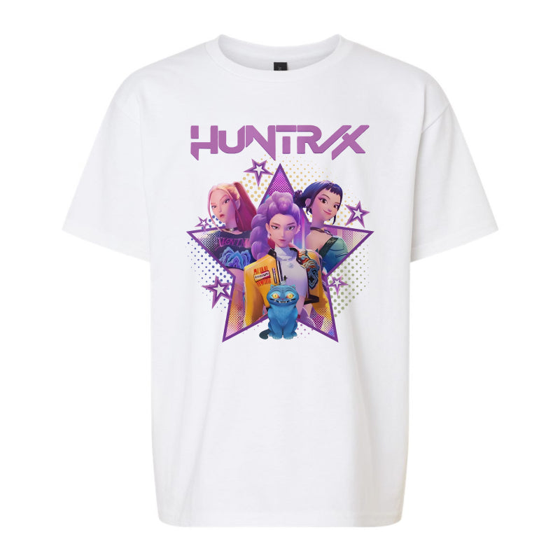 HUNTRX Girls Power Tshirt– Neon Pop Anime Gamer Style