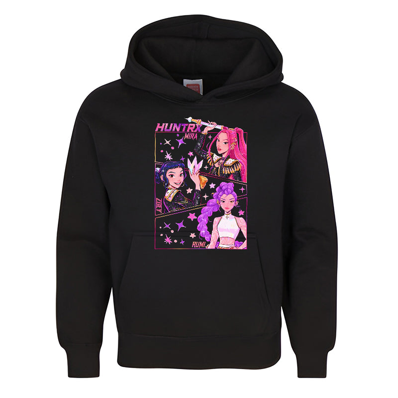 HUNTRX Galaxy Squad Kids Hoodie  Mira, Zoey & Rumi Anime Design