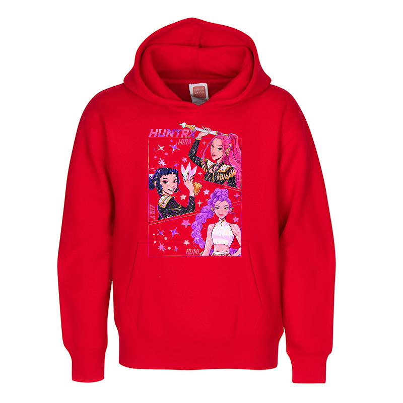 HUNTRX Girls Power Hoodie  Neon Pop Anime Gamer Style