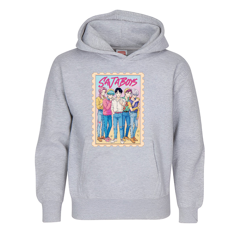 Saja Boys Youth Hoodie  Anime Art Pastel Streetwear for Kids & Teens