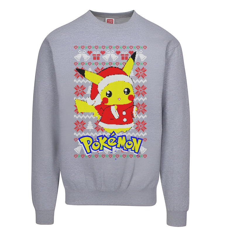 Pikachu Pokémon Ugly Christmas Sweater Santa Holiday Sweatshirt for Anime Fans