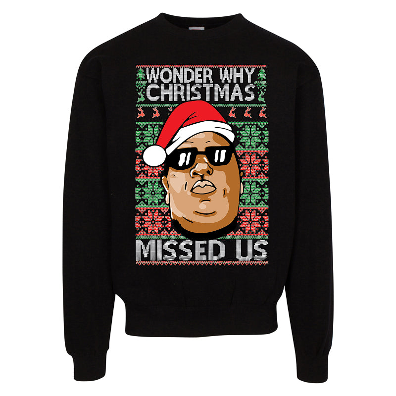 Wonder Why Christmas Missed Us  Biggie Smalls Hip Hop Ugly Christmas Sweater
