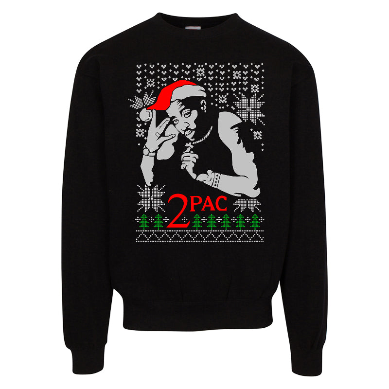 2Pac Santa Ugly Christmas Sweater – Hip Hop Holiday Sweatshirt