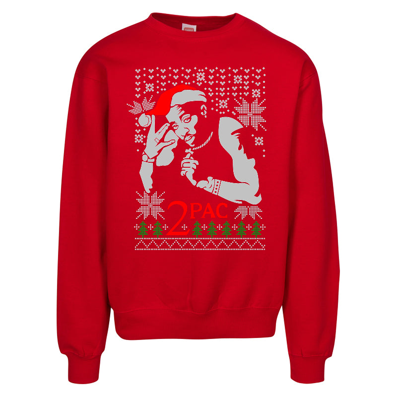 2Pac Santa Ugly Christmas Sweater – Hip Hop Holiday Sweatshirt