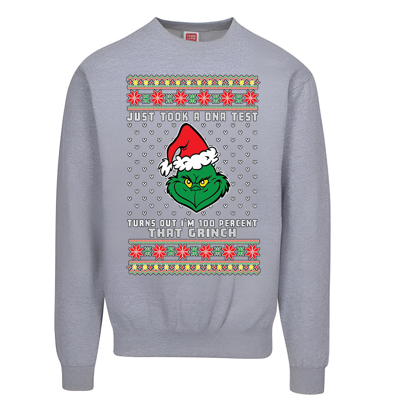 100% That Grinch Ugly Christmas Sweater – Funny Holiday Sweatshirt for Adults
