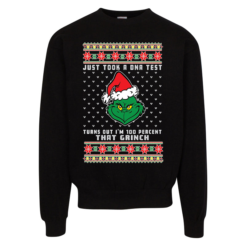 100% That Grinch Ugly Christmas Sweater – Funny Holiday Sweatshirt for Adults