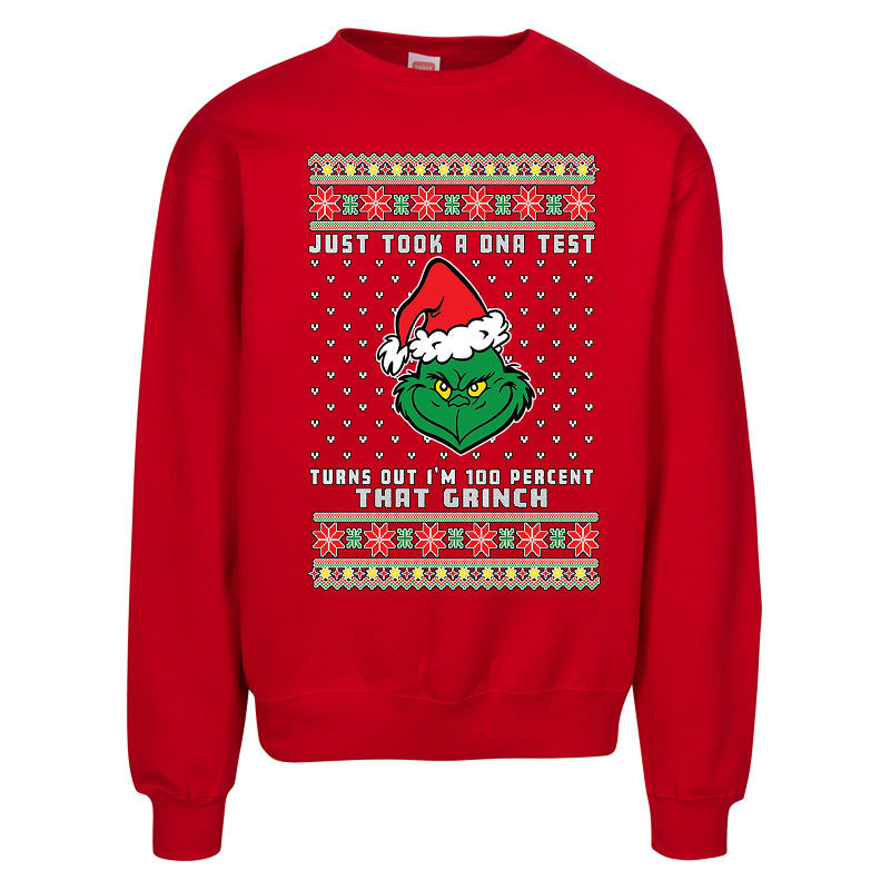 100% That Grinch Ugly Christmas Sweater – Funny Holiday Sweatshirt for Adults