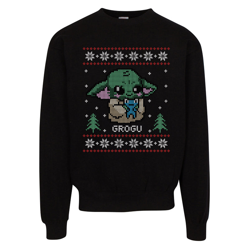 Grogu Ugly Christmas Sweater – Cute Baby Alien Holiday Sweatshirt for Adults