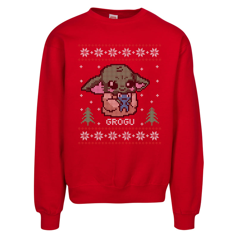 Grogu Ugly Christmas Sweater – Cute Baby Alien Holiday Sweatshirt for Adults