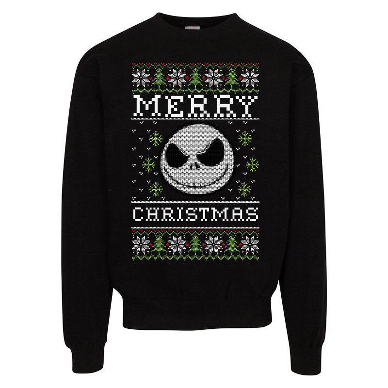 Jack Skellington Ugly Christmas Sweater – Spooky Holiday Sweatshirt for Adults