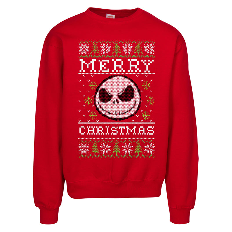 Jack Skellington Ugly Christmas Sweater – Spooky Holiday Sweatshirt for Adults