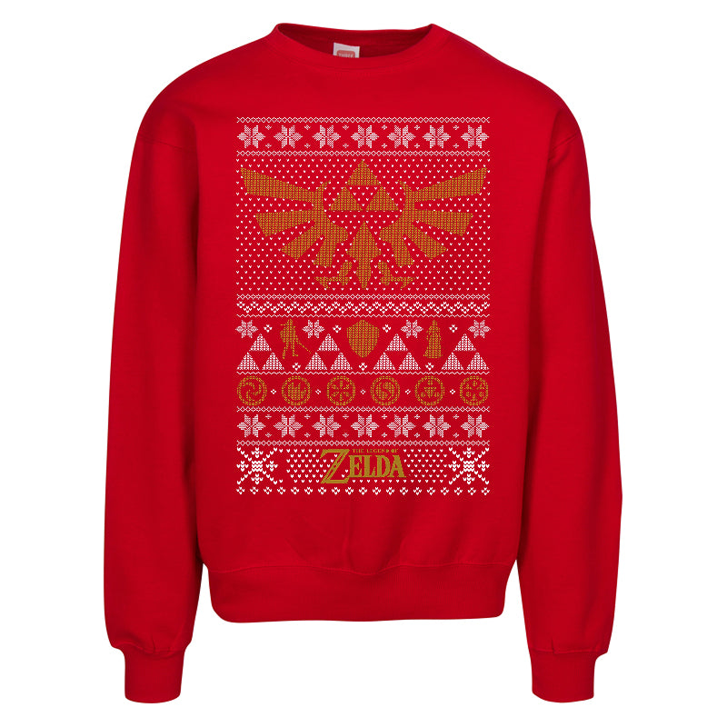 The Legend of Zelda Ugly Christmas Sweater – Triforce Holiday Gamer Sweatshirt