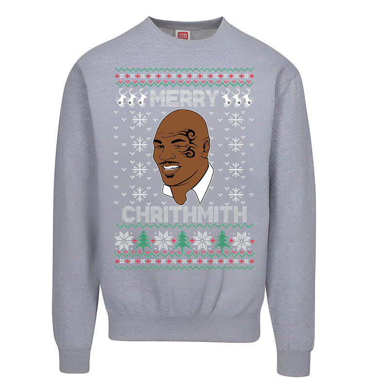 Mike Tyson Merry Chrithmith Ugly Christmas Sweater – Funny Holiday Parody Sweatshirt