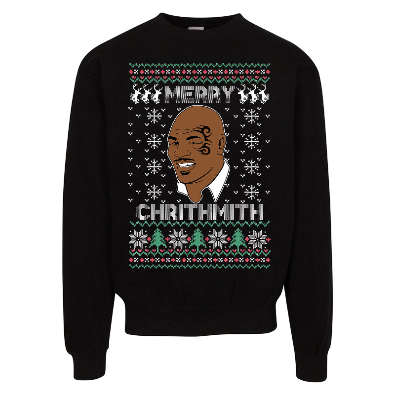 Mike Tyson Merry Chrithmith Ugly Christmas Sweater – Funny Holiday Parody Sweatshirt