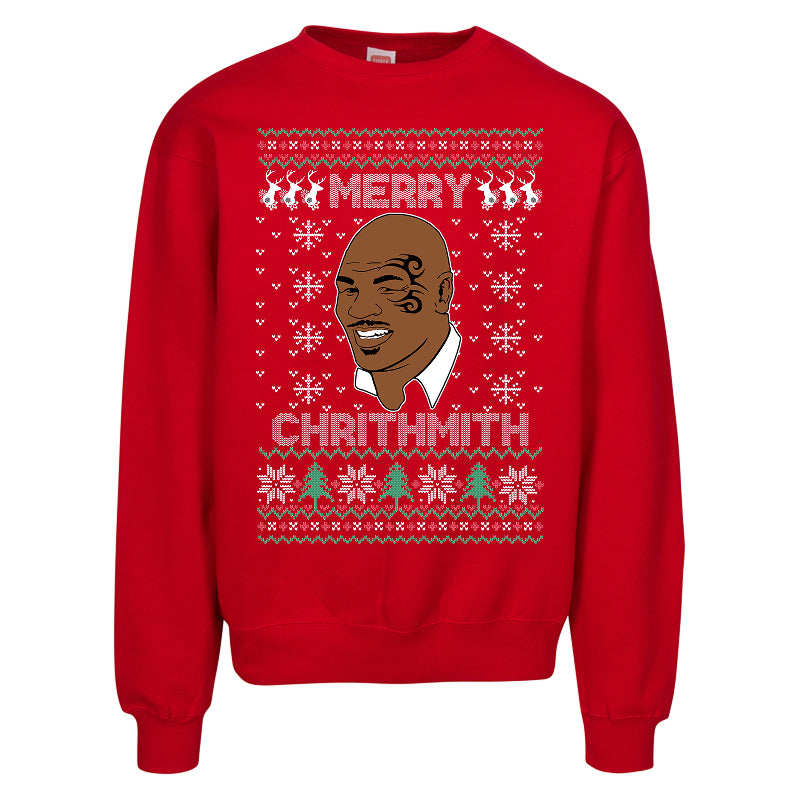 Mike Tyson Merry Chrithmith Ugly Christmas Sweater – Funny Holiday Parody Sweatshirt