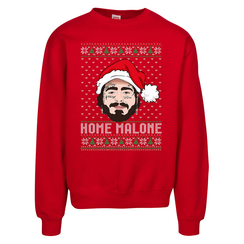 Post malone-Home Alone Parody Ugly Christmas Sweater – Funny Holiday Movie-Style Sweatshirt