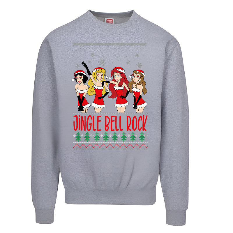 Jingle Bell Rock Christmas Sweater – Retro Holiday Girl Squad Sweatshirt
