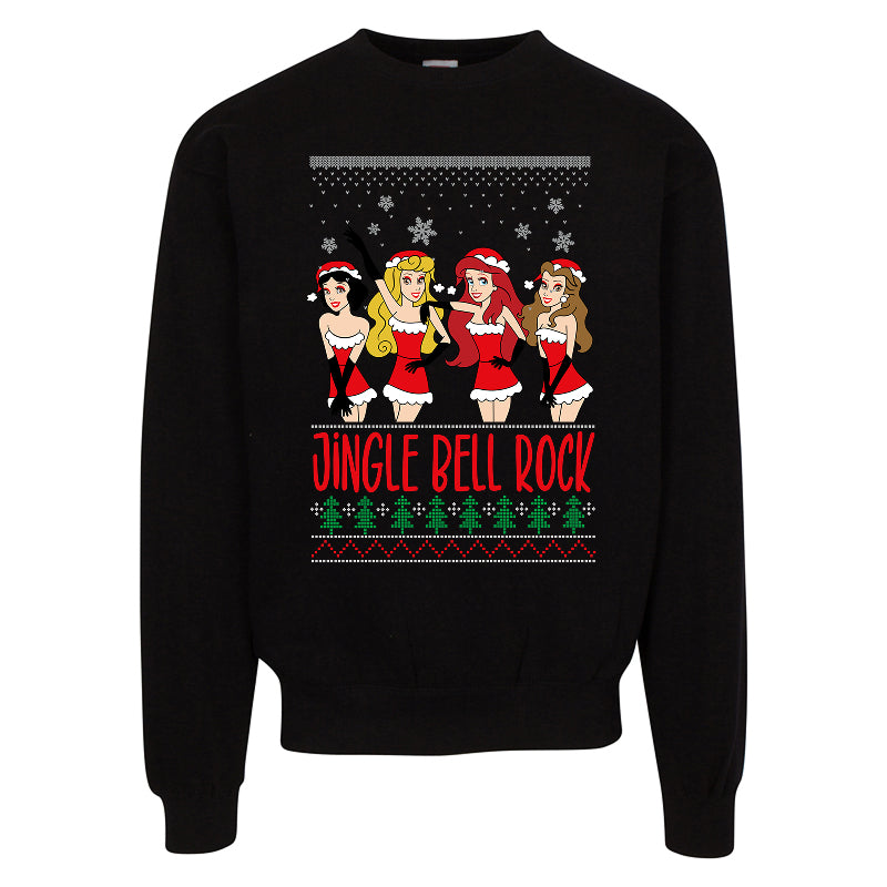 Jingle Bell Rock Christmas Sweater – Retro Holiday Girl Squad Sweatshirt