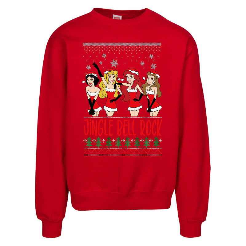 Jingle Bell Rock Christmas Sweater – Retro Holiday Girl Squad Sweatshirt