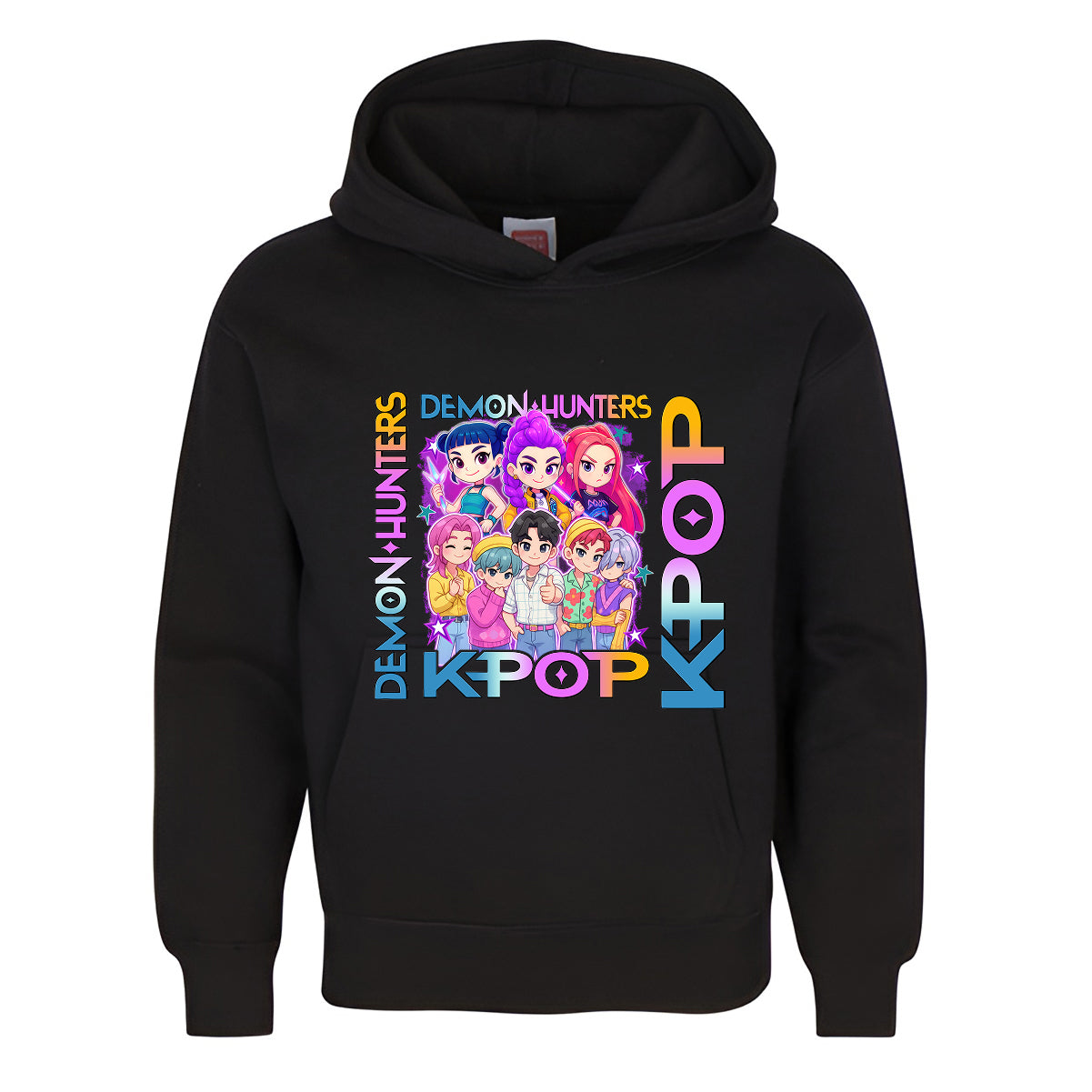Demon Hunters K-Pop Hoodie  Cute Anime Idol Group Design