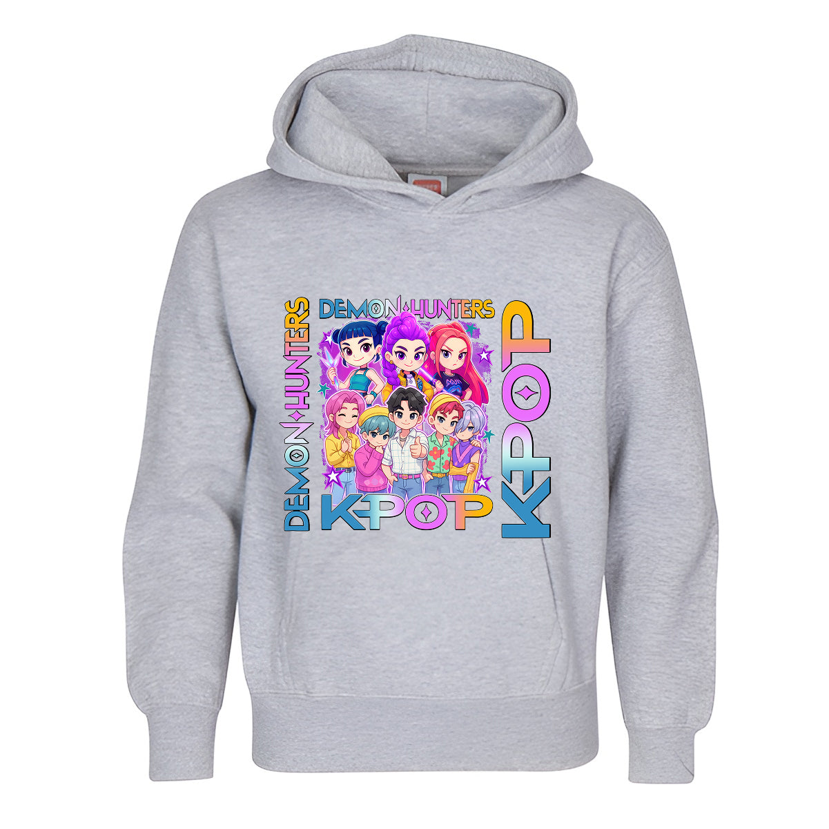 Demon Hunters K-Pop Hoodie  Cute Anime Idol Group Design