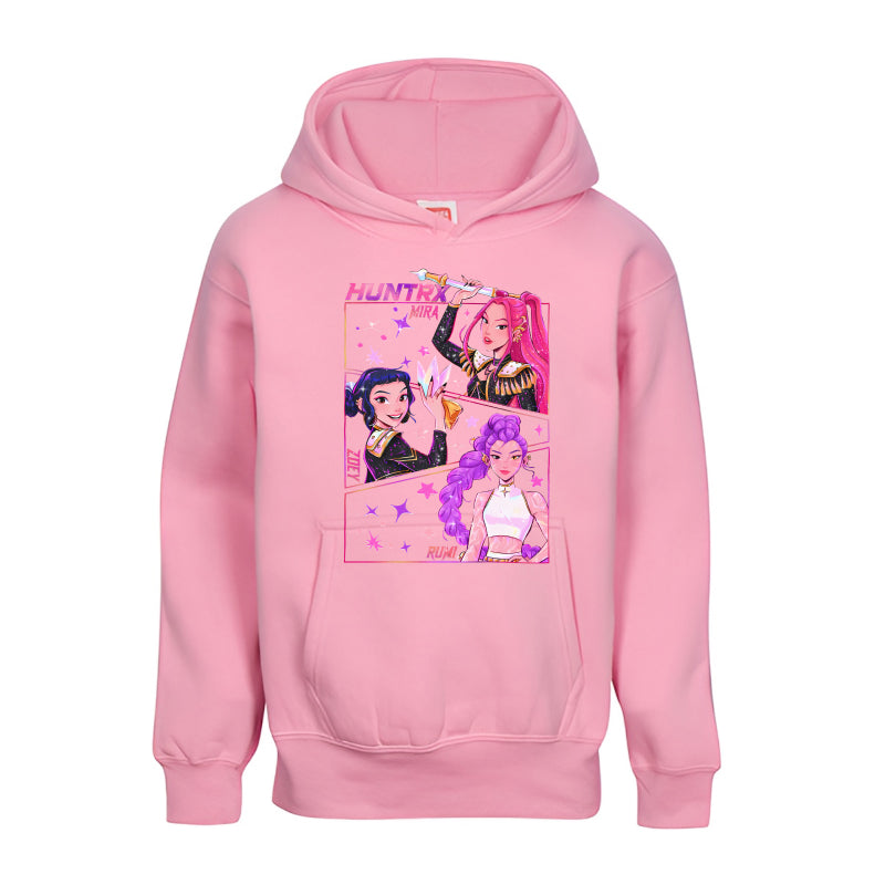 HUNTRX Galaxy Squad Kids Hoodie  Mira, Zoey & Rumi Anime Design